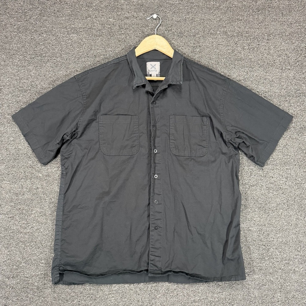 Vertx Dadeland CCW Shirt Mens XL Black Cotton Twill Stretch Snap Button Up